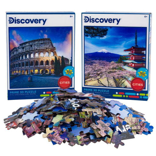 The Colosseum & Mount Fuji Set of 2 300 Piece Lenticular Jigsaw Puzzles Prime 3D - for just $19.99! 