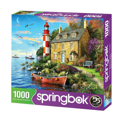 The Cottage Lighthouse 1000 Piece Jigsaw Puzzle Springbok - for just $19.99! 