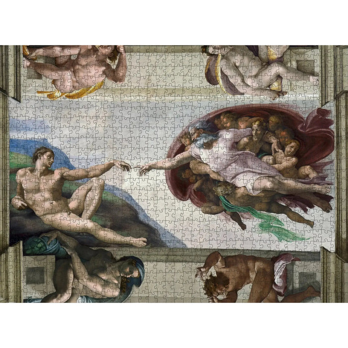 The Creation of Adam by Michelangelo 1000 Piece Jigsaw Puzzle Pomegranate - for just $24.99! 