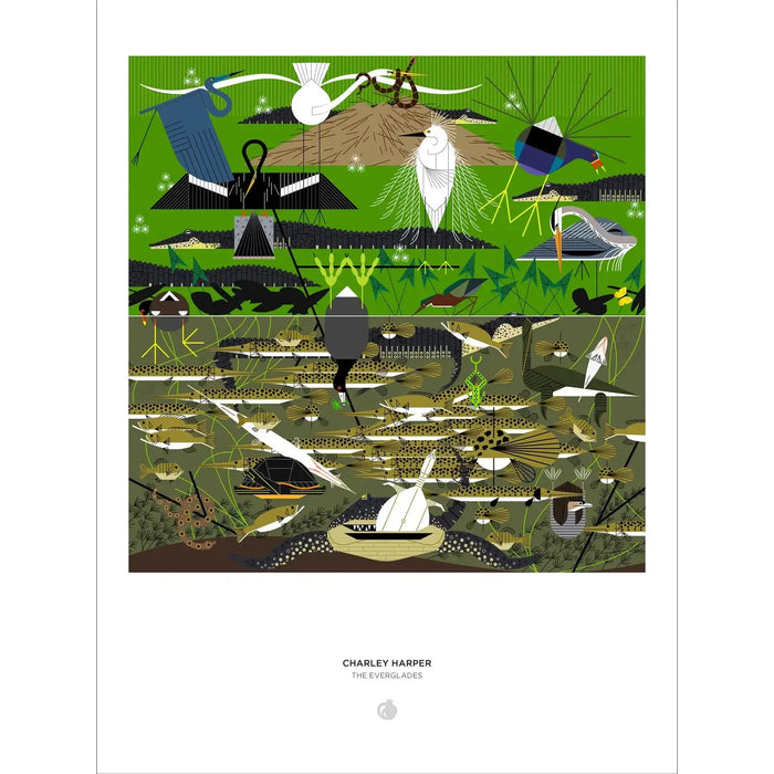 The Everglades by Charley Harper 1000 Piece Jigsaw Puzzle Pomegranate - for just $24.99! 