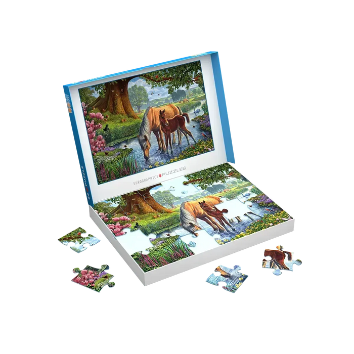 The Fell Ponies 24 Connecting Pieces Jigsaw Puzzle Eurographics - for just $19.99! 