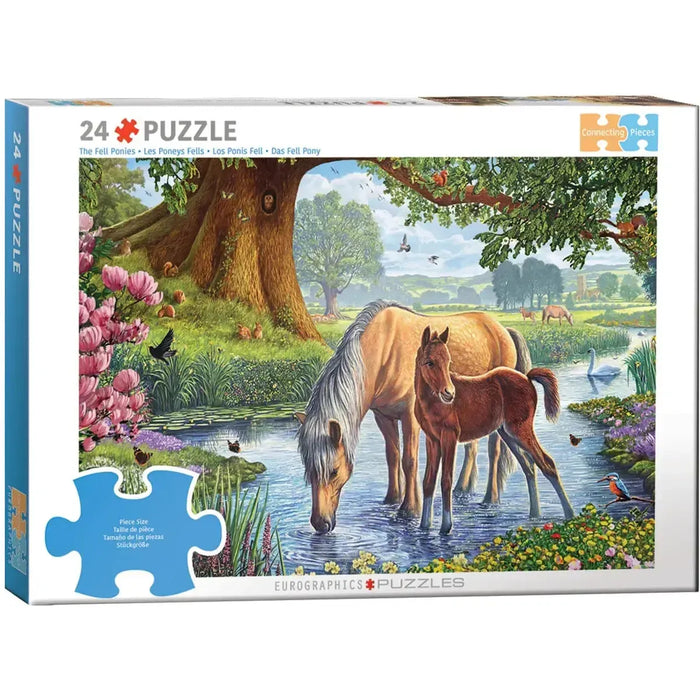 The Fell Ponies 24 Connecting Pieces Jigsaw Puzzle Eurographics - for just $19.99! 