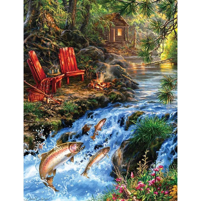 The Fishing Hole 500 Piece Jigsaw Puzzle Springbok - for just $17.99! 