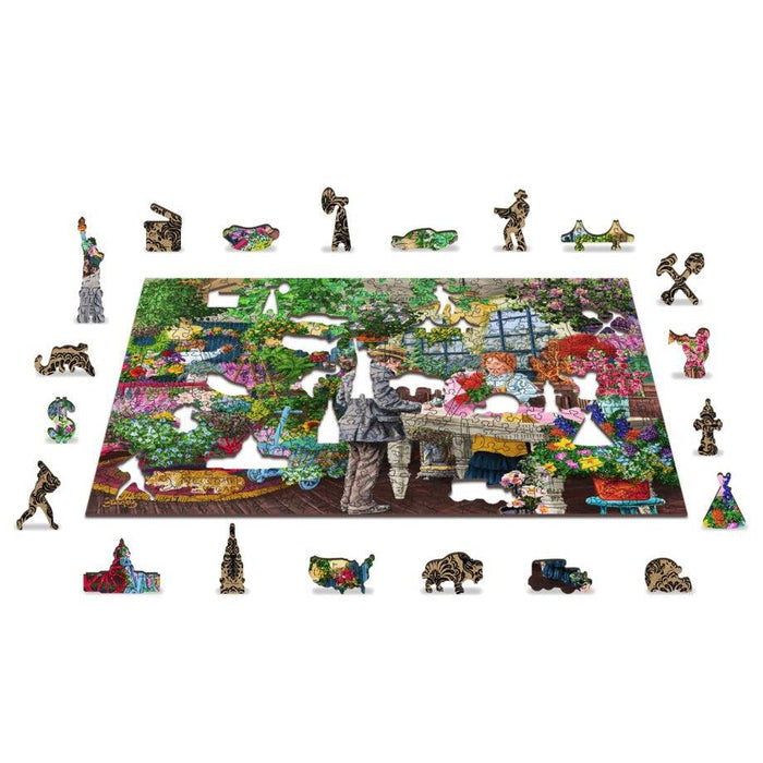 The Florist 400 Piece Wood Jigsaw Puzzle Wooden City - for just $24.99! 