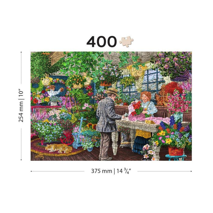 The Florist 400 Piece Wood Jigsaw Puzzle Wooden City - for just $24.99! 