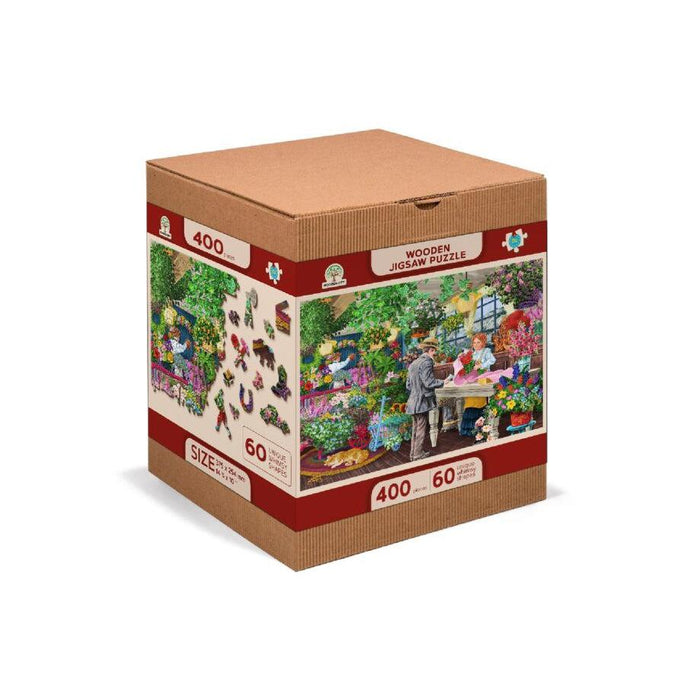 The Florist 400 Piece Wood Jigsaw Puzzle Wooden City - for just $24.99! 