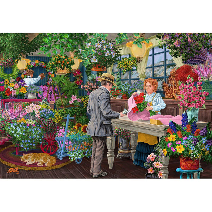 The Florist's 200 Piece Wood Jigsaw Puzzle Wooden City - for just $19.99! 