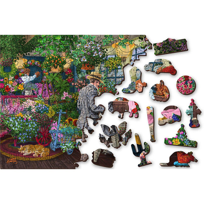 The Florist's 200 Piece Wood Jigsaw Puzzle Wooden City - for just $19.99! 