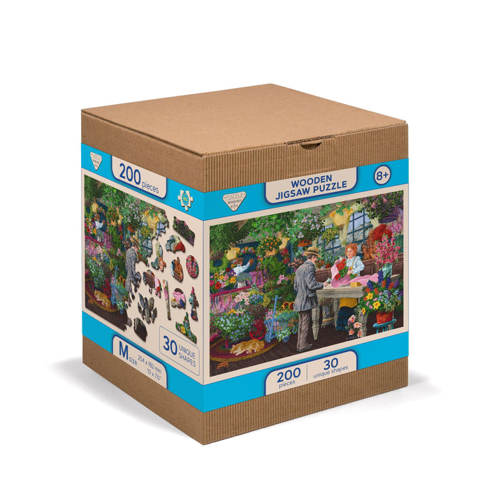 The Florist's 200 Piece Wood Jigsaw Puzzle Wooden City - for just $19.99! 