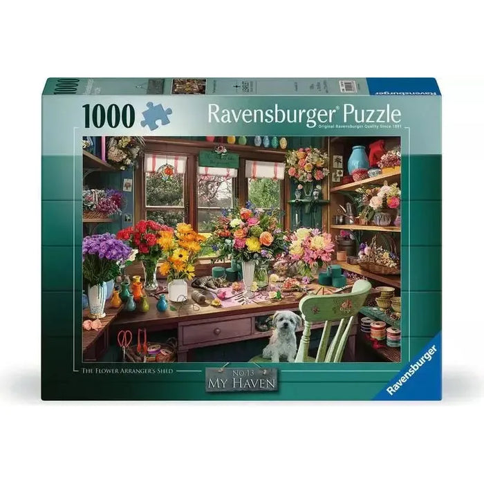 The Flower Arranger's Shed "No. 13 My Haven" 1000 Piece Jigsaw Puzzle Ravensburger - for just $24.99! 