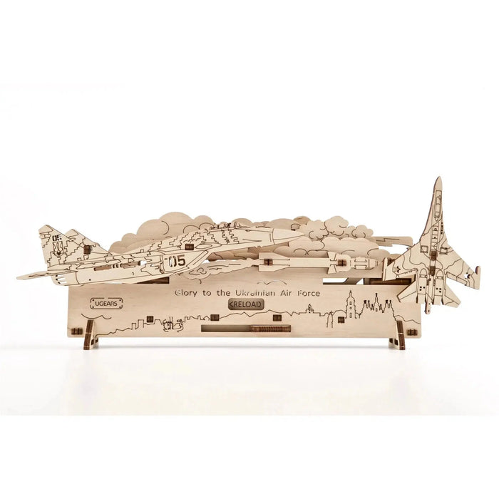 The Ghost of Kyiv Attacks Wood Model Kit UGEARS - for just $15.99! 