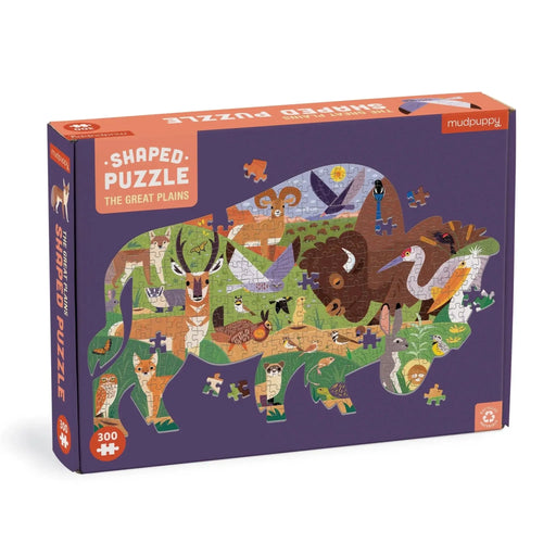 The Great Plains 300 Piece Shaped Jigsaw Puzzle Mudpuppy - for just $17.99! 