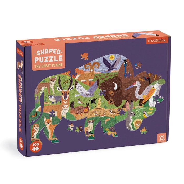 The Great Plains 300 Piece Shaped Jigsaw Puzzle Mudpuppy - for just $17.99! 
