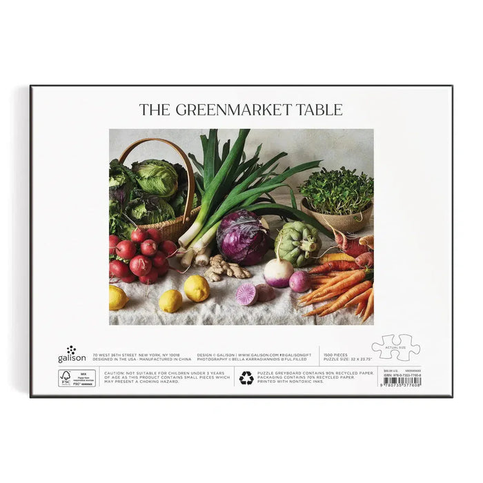 The Greenmarket Table 1500 Piece Jigsaw Puzzle Galison - for just $24.99! 