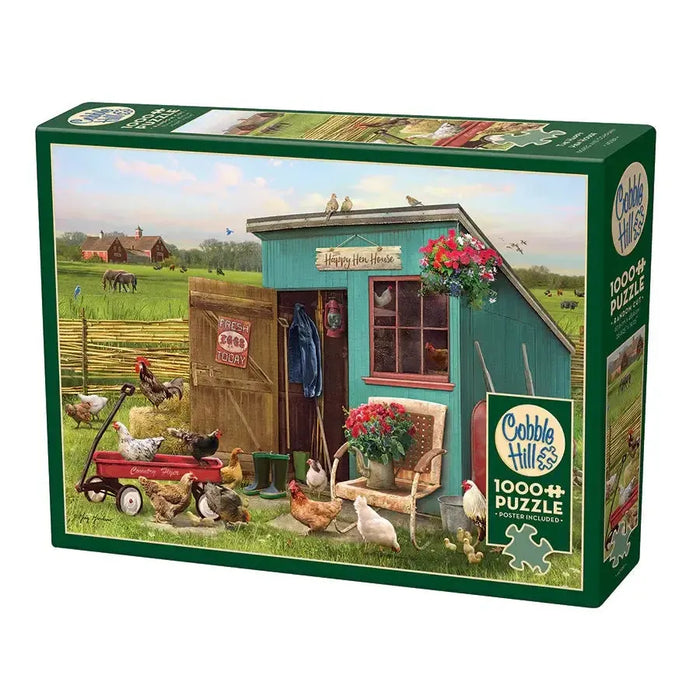 The Happy Hen House 1000 Piece Jigsaw Puzzle Cobble Hill - for just $19.99! 
