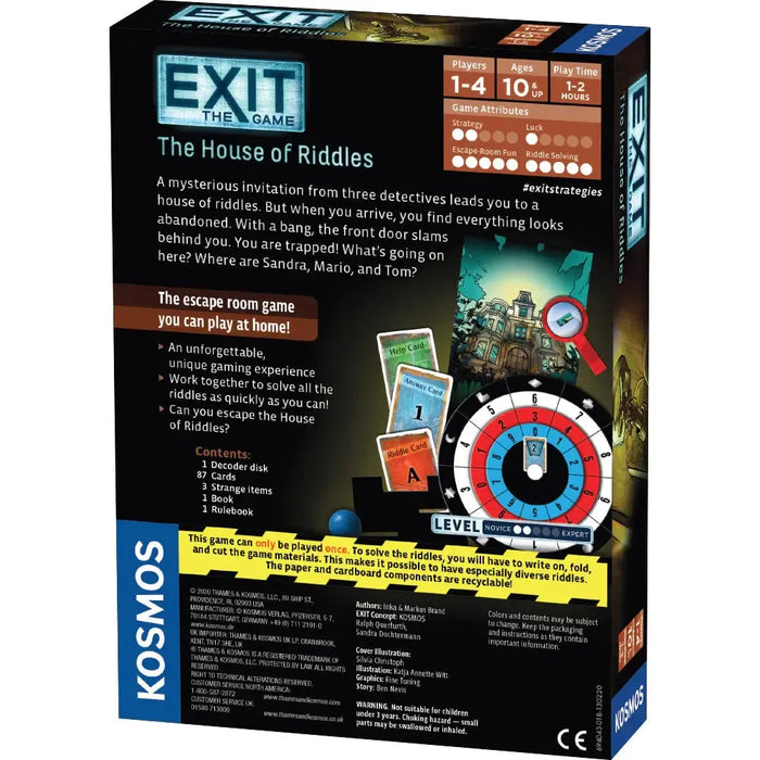 The House of Riddles - Exit the Escape Room Game - Kosmos - for just $17.99! 