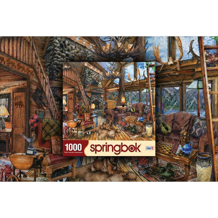 The Hunting Lodge 1000 Piece Jigsaw Puzzle Springbok - for just $19.99! 