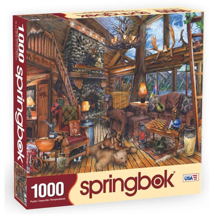 The Hunting Lodge 1000 Piece Jigsaw Puzzle Springbok - for just $19.99! 