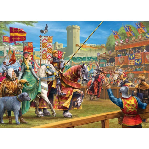The Joust at Warwick 1000 Piece Jigsaw Puzzle Gibsons - for just $24.99! 