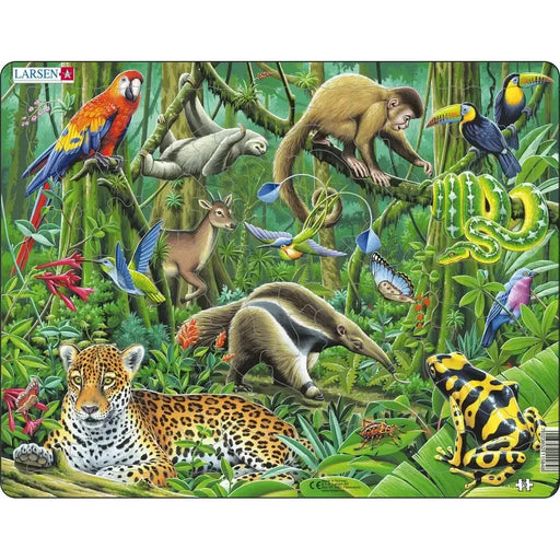 The Lush South American Rainforest 70 Piece Tray Jigsaw Puzzle Larsen - for just $11.99! 