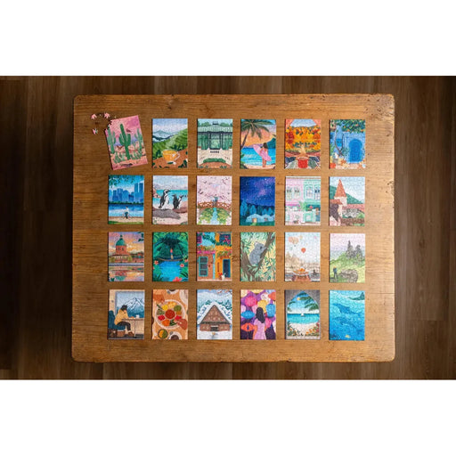 The Memory Trunk Set of 24 99 Piece Mini Jigsaw Puzzles Trevell - for just $149.99! 