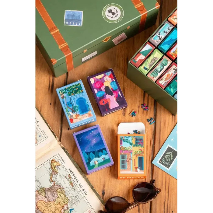 The Memory Trunk Set of 24 99 Piece Mini Jigsaw Puzzles Trevell - for just $149.99! 