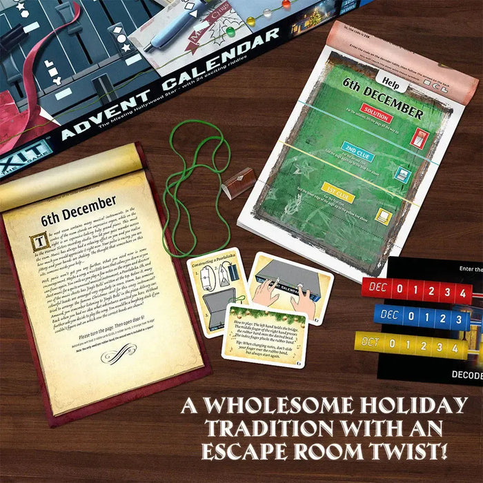 The Missing Hollywood Star Advent Calendar - Exit the Escape Room Game - Kosmos - for just $49.99! 