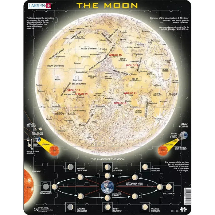 The Moon 70 Piece Tray Jigsaw Puzzle Larsen - for just $11.99! 
