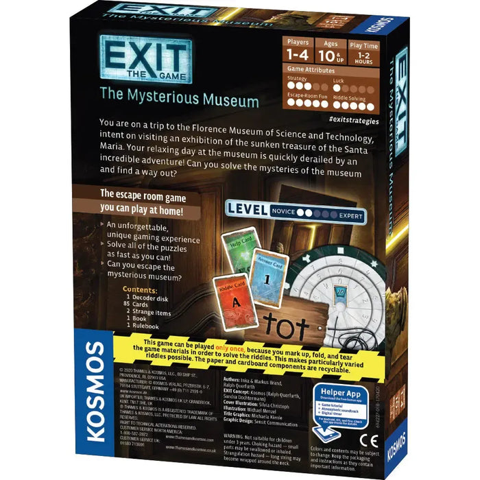 The Mysterious Museum - Exit the Escape Room Game - Kosmos - for just $17.99! 