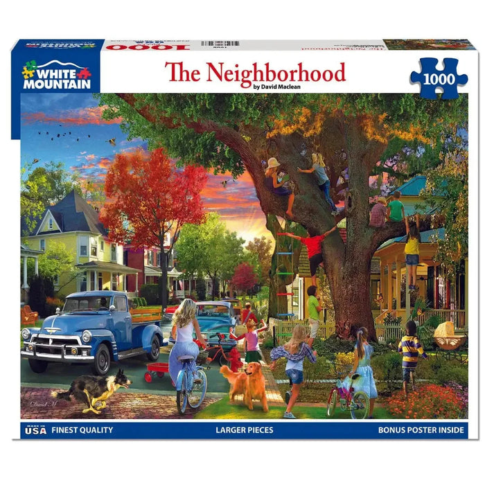 The Neighborhood 1000 Piece Jigsaw Puzzle White Mountain - for just $19.99! 