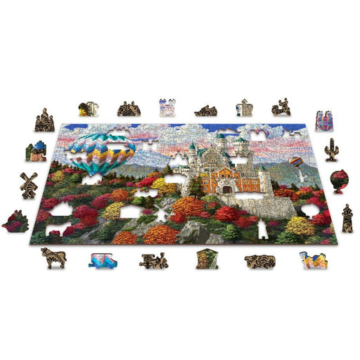 The Neuschwanstein Castle 505 Piece Wood Jigsaw Puzzle Wooden City - for just $27.99! 