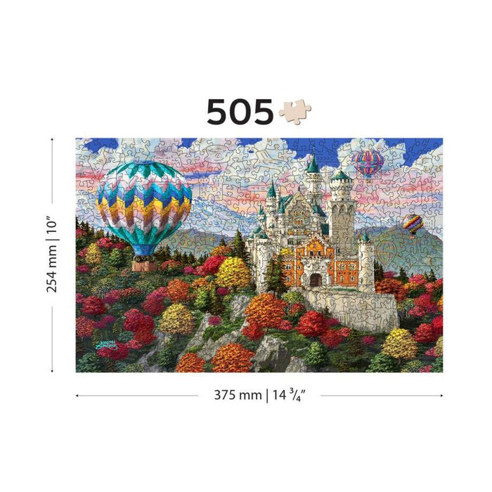 The Neuschwanstein Castle 505 Piece Wood Jigsaw Puzzle Wooden City - for just $27.99! 