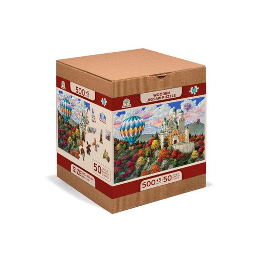 The Neuschwanstein Castle 505 Piece Wood Jigsaw Puzzle Wooden City - for just $27.99! 