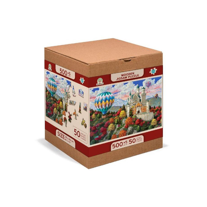 The Neuschwanstein Castle 505 Piece Wood Jigsaw Puzzle Wooden City - for just $27.99! 