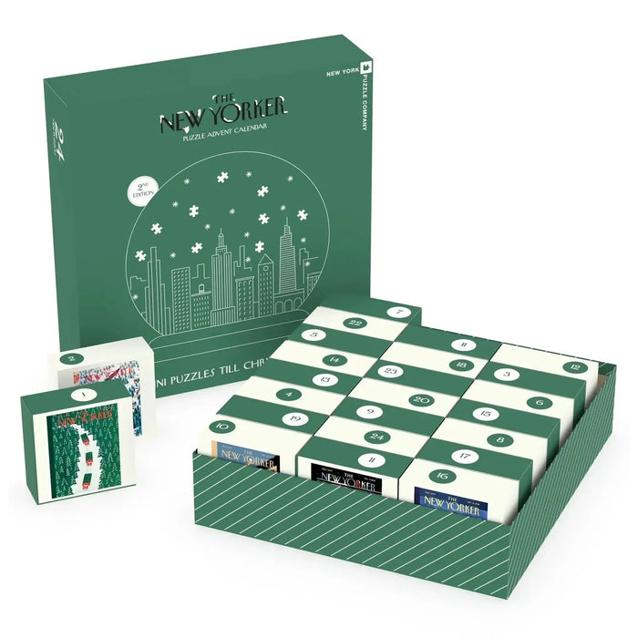 The New Yorker Advent Calendar v2 - 24 Set of 100 Piece Mini Jigsaw Puzzles NYPC - for just $219.99! 