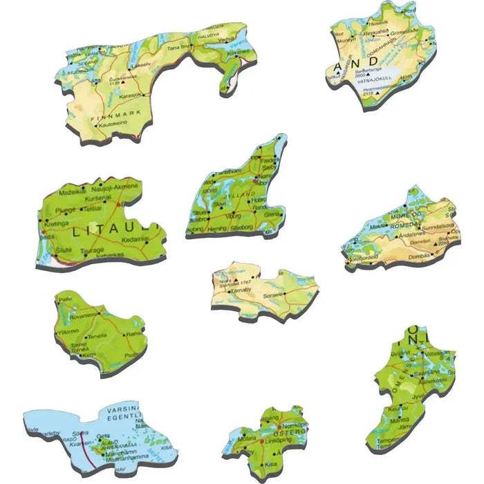 The Nordics & the Baltics 75 Piece Tray Jigsaw Puzzle Larsen - for just $11.99! 