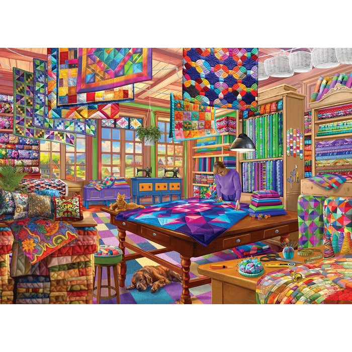 The Quilt Workshop 500 Piece Jigsaw Puzzle Eurographics - for just $17.99! 