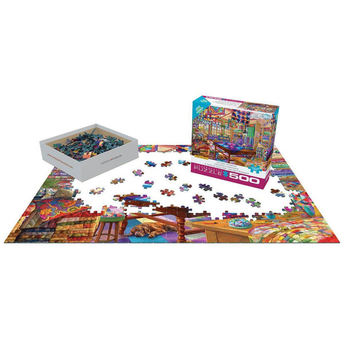 The Quilt Workshop 500 Piece Jigsaw Puzzle Eurographics - for just $17.99! 