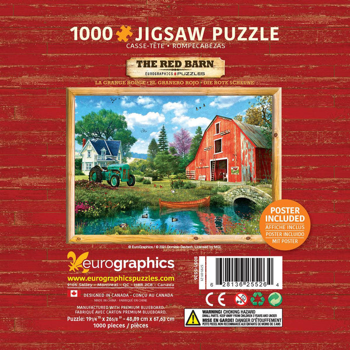 The Red Barn 1000 Piece Jigsaw Puzzle in Tin Eurographics - for just $23.99! 