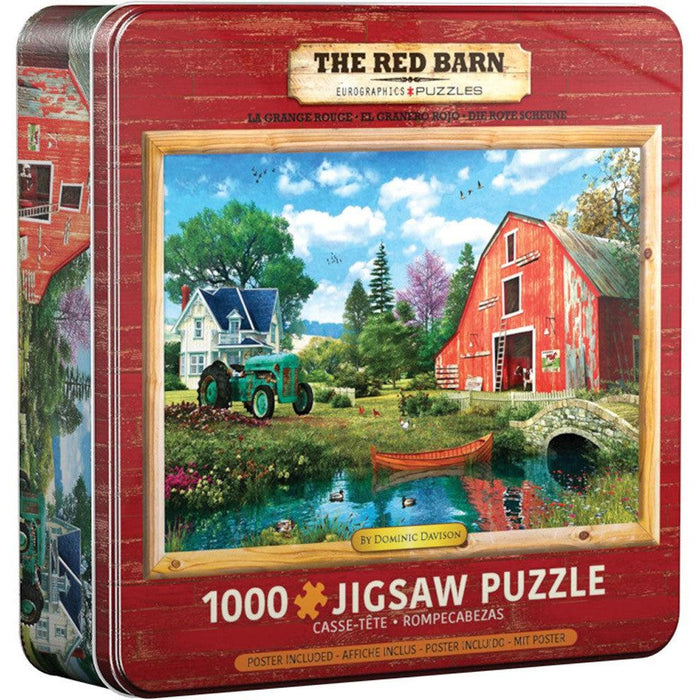The Red Barn 1000 Piece Jigsaw Puzzle in Tin Eurographics - for just $24.99! 