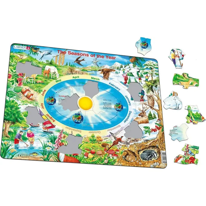 The Seasons of the Year 46 Piece Tray Jigsaw Puzzle Larsen - for just $11.99! 