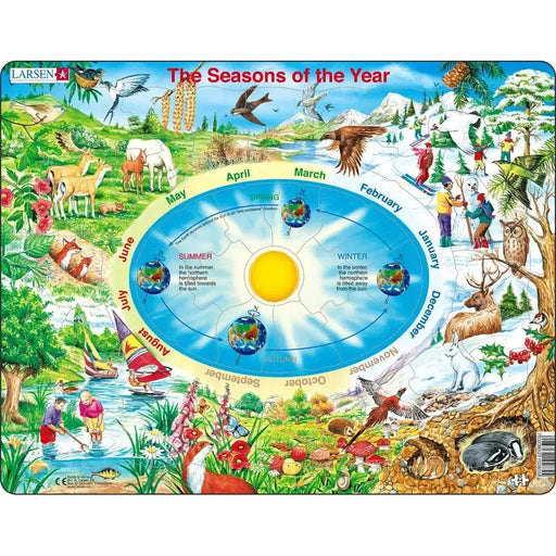 The Seasons of the Year 46 Piece Tray Jigsaw Puzzle Larsen - for just $11.99! 