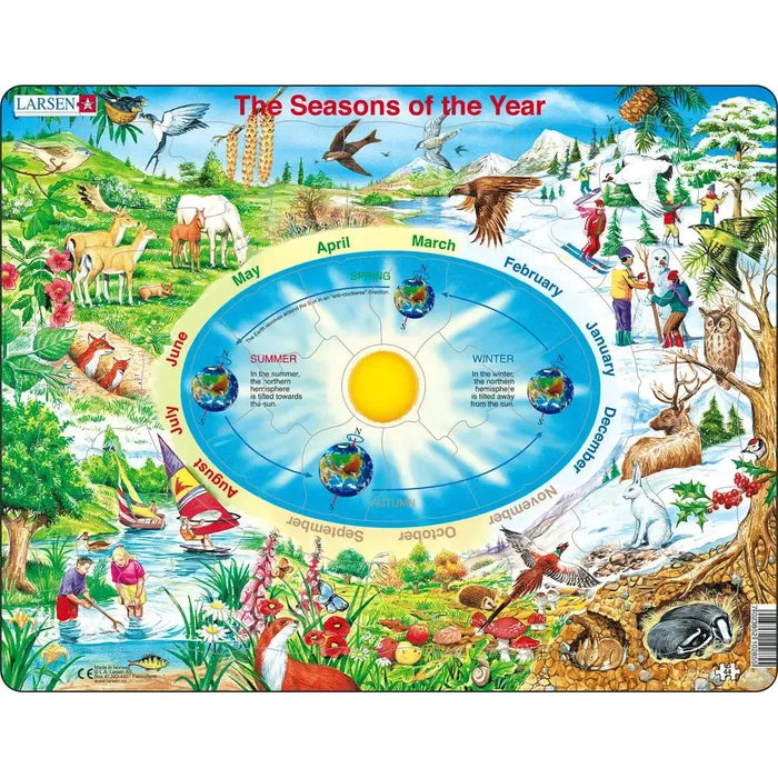 The Seasons of the Year 46 Piece Tray Jigsaw Puzzle Larsen - for just $11.99! 