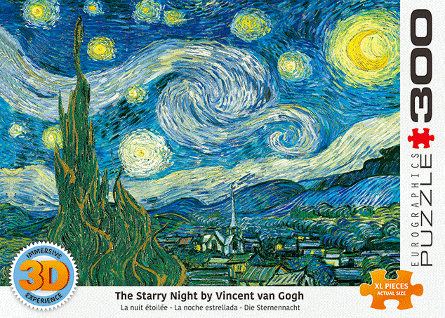 The Starry Night 300 Large Piece 3D Lenticular Jigsaw Puzzle Eurographics - for just $23.99! 