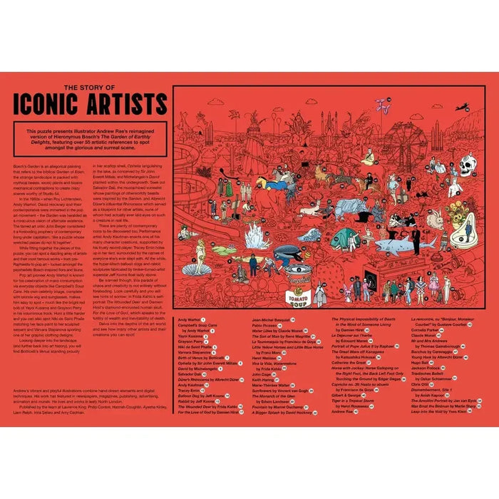 The Story of Iconic Artists 500 Piece Jigsaw Puzzle Laurence King - for just $19.99! 