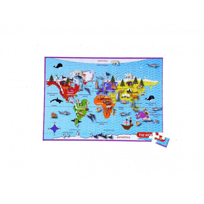 The World 100 Piece Jigsaw Puzzle in Sphere Tin Purple Cow - for just $5.99! 