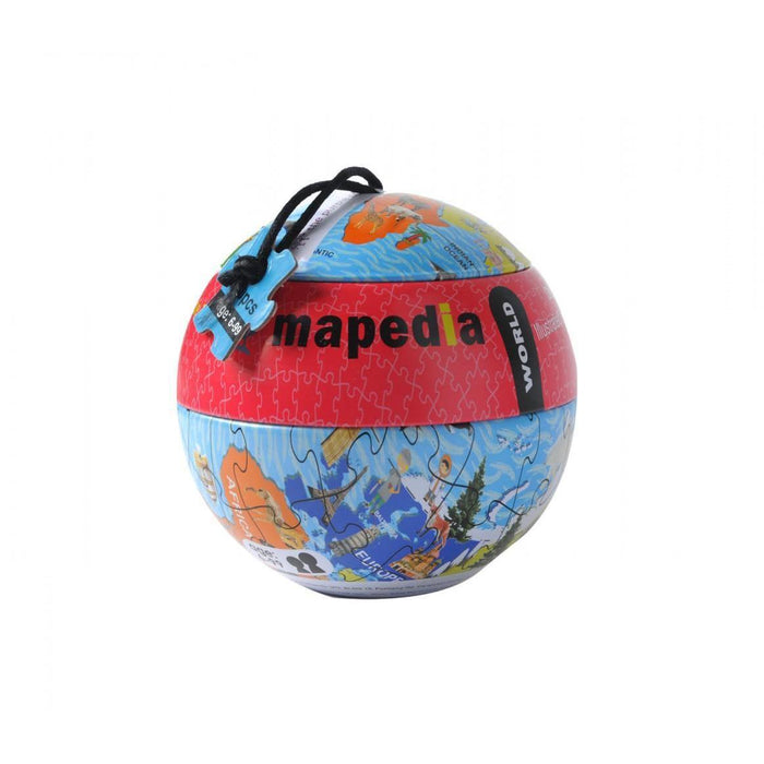 The World 100 Piece Jigsaw Puzzle in Sphere Tin Purple Cow - for just $5.99! 