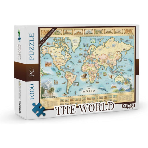 The World 1000 Piece Jigsaw Puzzle Xplorer Maps - for just $24.99! 