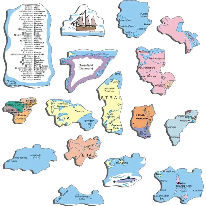 The World Map 107 Piece Tray Jigsaw Puzzle Larsen - for just $11.99! 