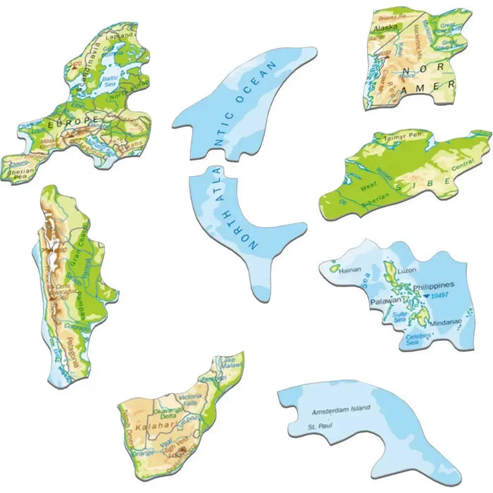 The World Topographic Map 80 Piece Tray Jigsaw Puzzle Larsen - for just $11.99! 